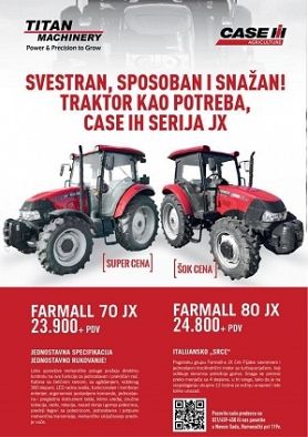 Akcija na FARMALL JX Seriju traktora